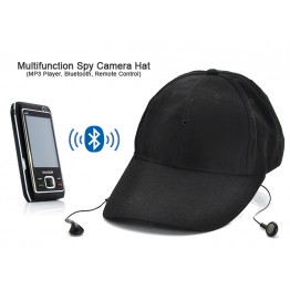 Multifunction Spy Camera Hat (MP3 Player, Bluetooth, Remote Cont